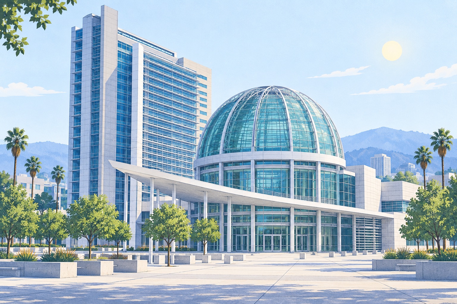 Illustration of San Jose City Hall in San Jose, CA